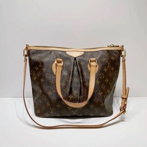 Louis Vuitton Palermo Monogram Tote with Tan Leather